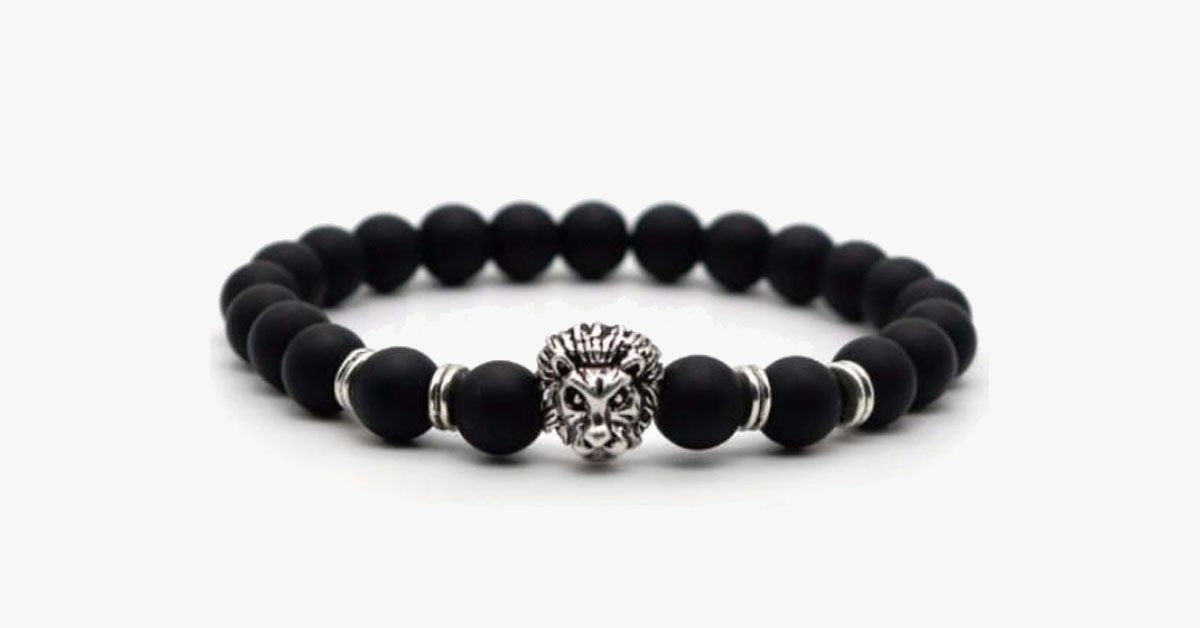 Frendorf | Mattes Stein Löwe Herrenarmband