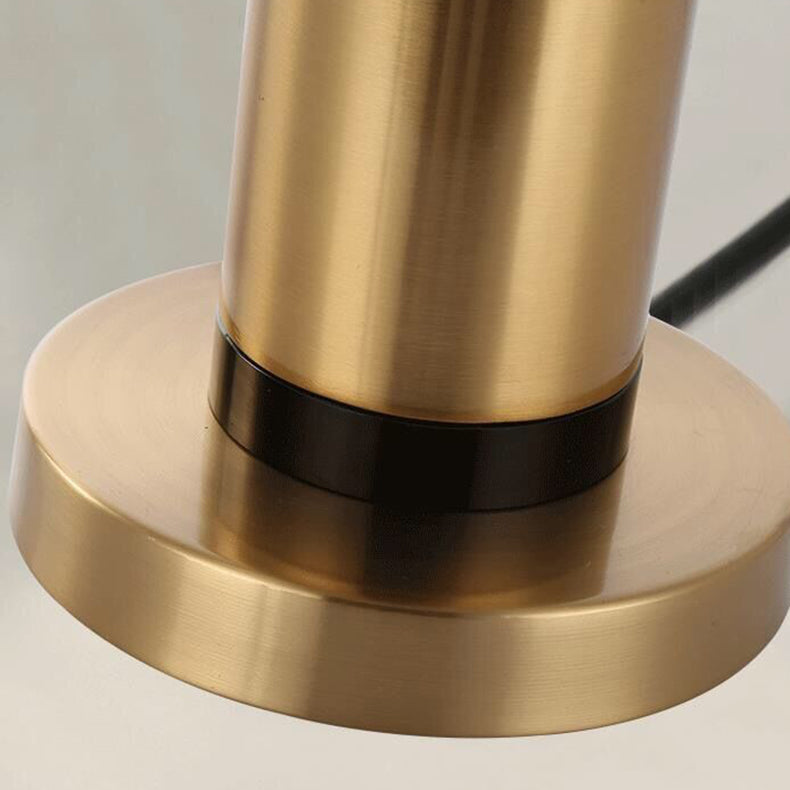 Moderne Übergangs-Zylinder-Eisen-Stoff 1-Lampe Tischlampe für das Wohnzimmer