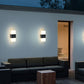 Frendorf | LumaZen Solar LED-Wandlampe | Wetterfest | Solarbetriebene Außenbeleuchtung | Garten- & Terrassen-Deko