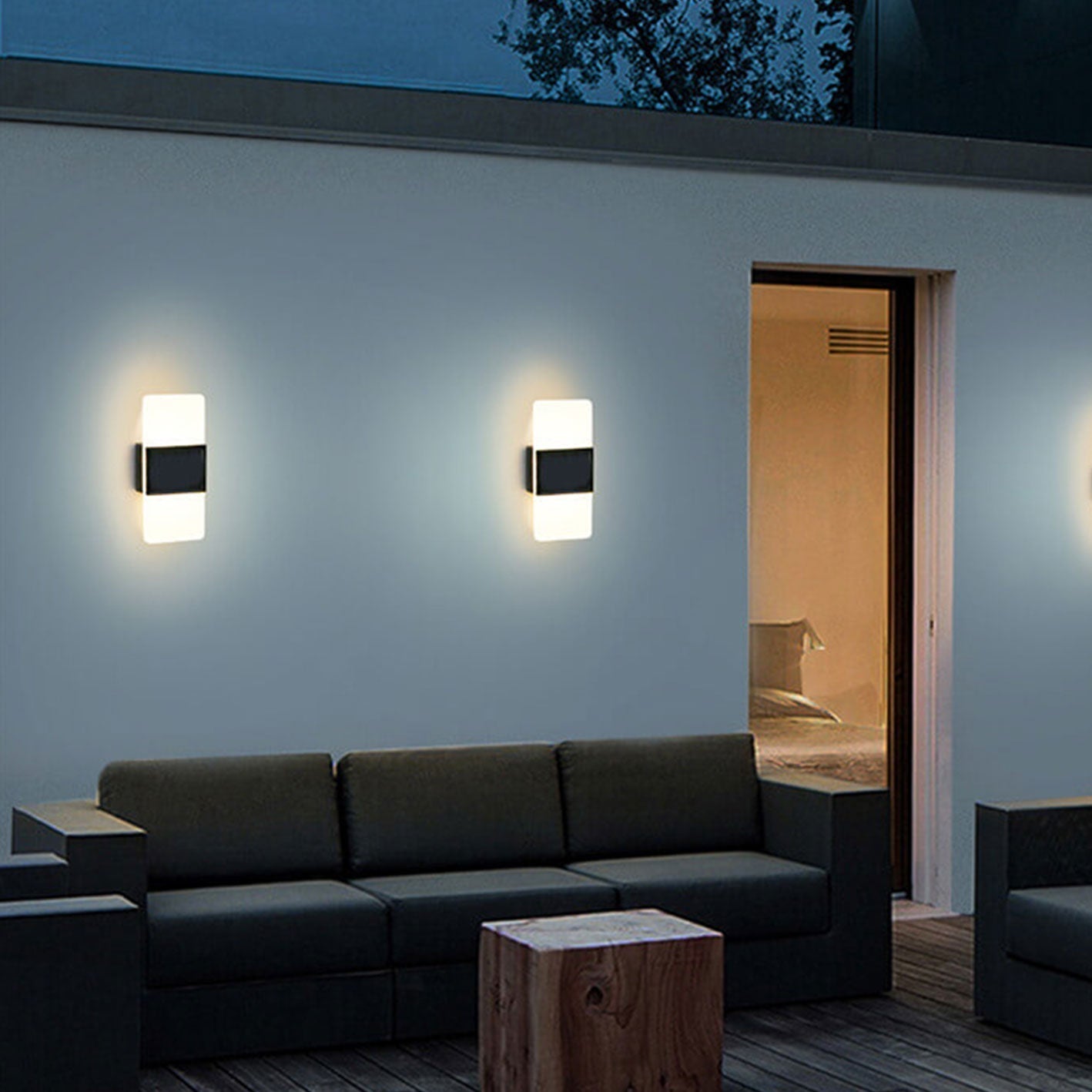 Frendorf | LumaZen Solar LED-Wandlampe | Wetterfest | Solarbetriebene Außenbeleuchtung | Garten- & Terrassen-Deko