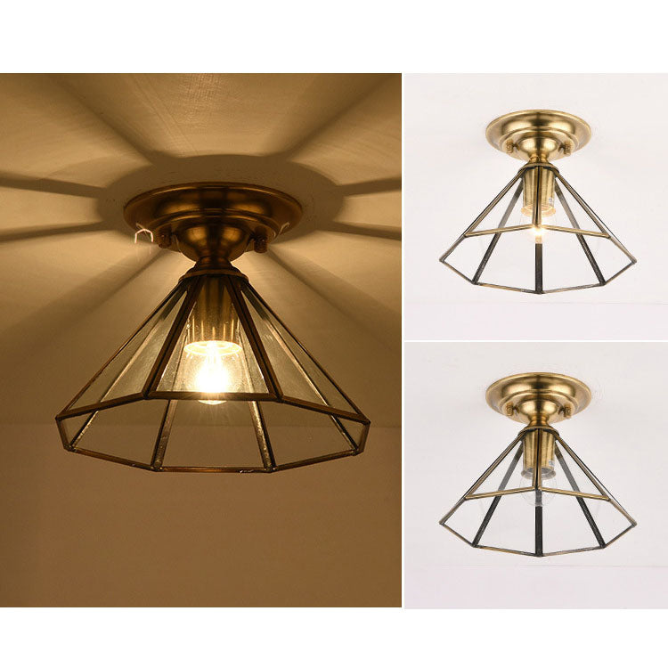 Frendorf | BrassCone Lux LED Deckenleuchte | Europäisches Design | Glas & Messing | Zeitloser Stil