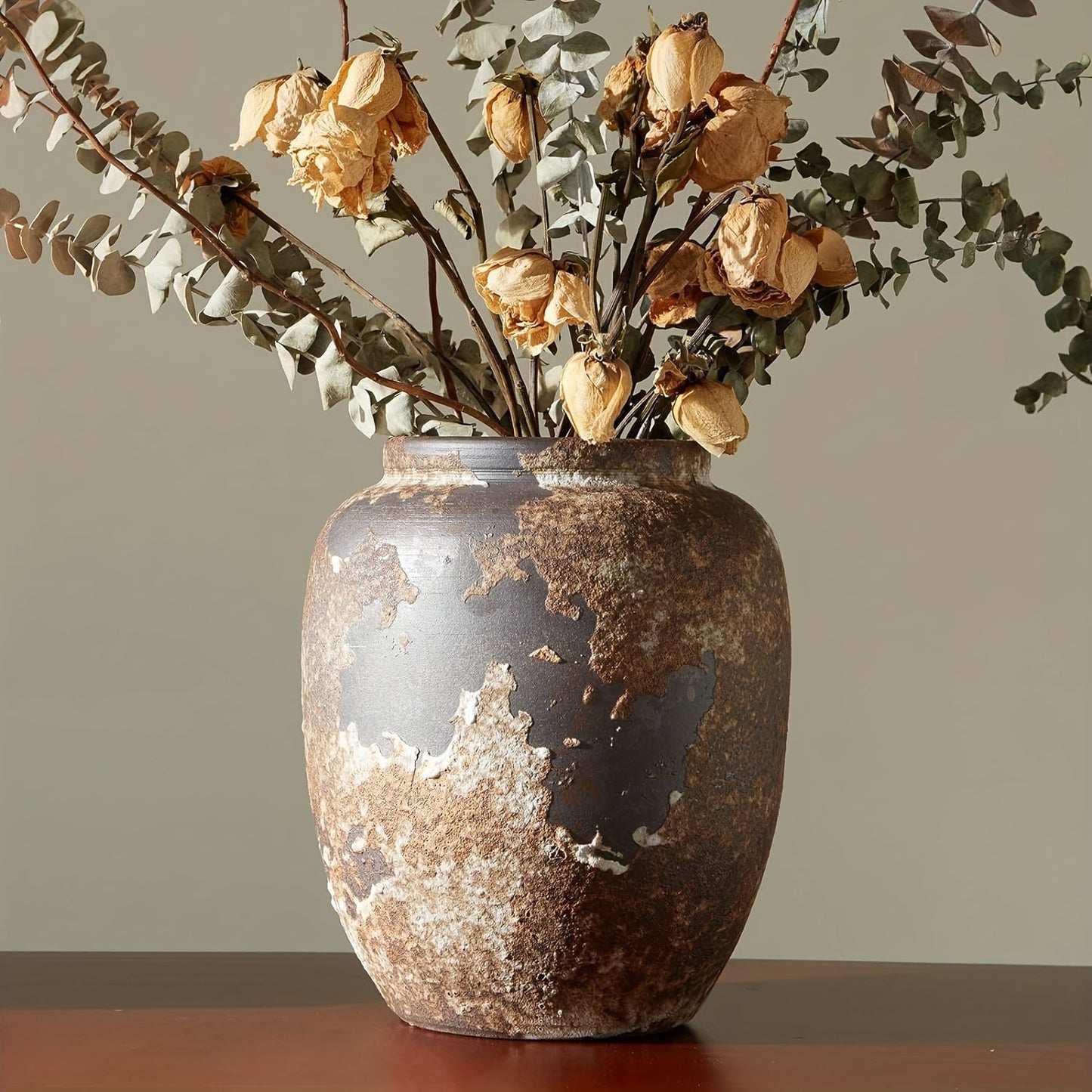 Frendorf | Harvest Bloom Dekorative Vase – Künstlerisches Design mit Texturierter Oberfläche und Fruchtinspirierter Stiele