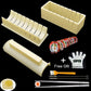 Frendorf | 11 Stück Set Sushi Maker Ausrüstungsset, Japanische Reisbällchen Kuchenrolle Mold