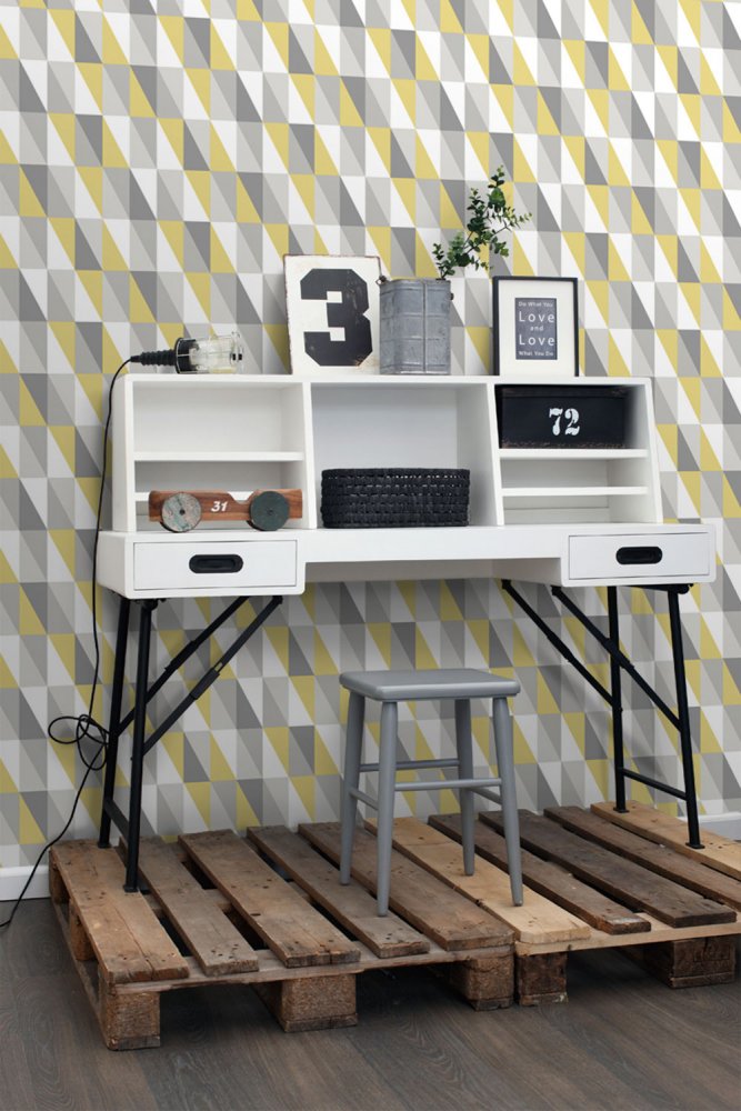 Frendorf | Geometrische Vlies-Tapete, farbige Dreiecke 138921, Little Bandits, Esta