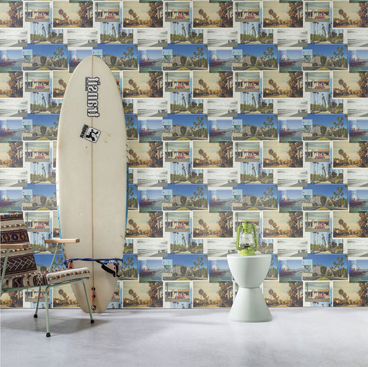 Frendorf | Collage Vlies Tapete, Kalifornien GV24228, Gute Vibes, Decoprint