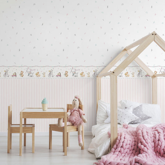 Frendorf | Fröhliche Kinderpapiertapete mit Noten 451-3, Pippo, ICH Tapeten