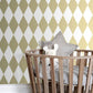 Frendorf | Geometrisches Muster Tapete - weiße und goldene Rauten 347669, Precious, Origin