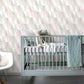 Frendorf | Geometrische Vlies-Tapete, bunte Dreiecke 138919, Little Bandits, Esta