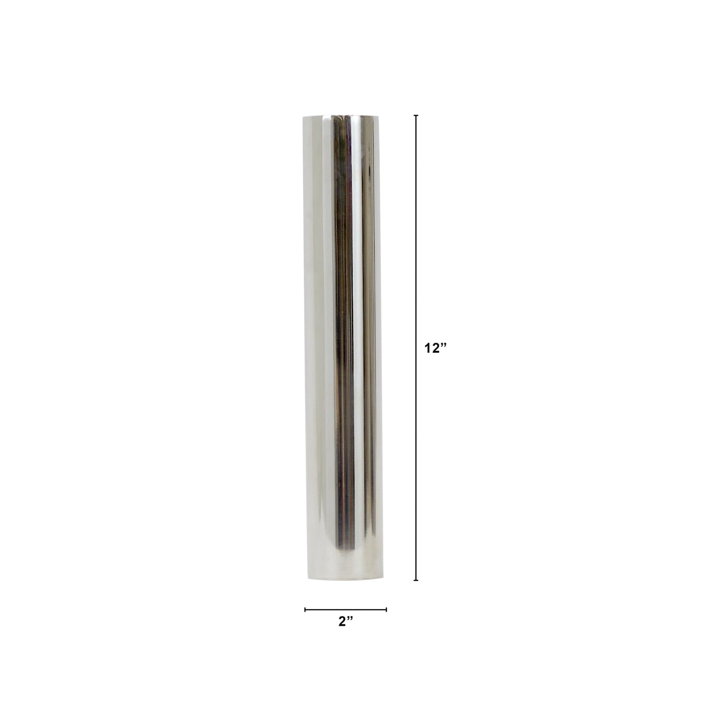 12” Zylinder Chrom Vase