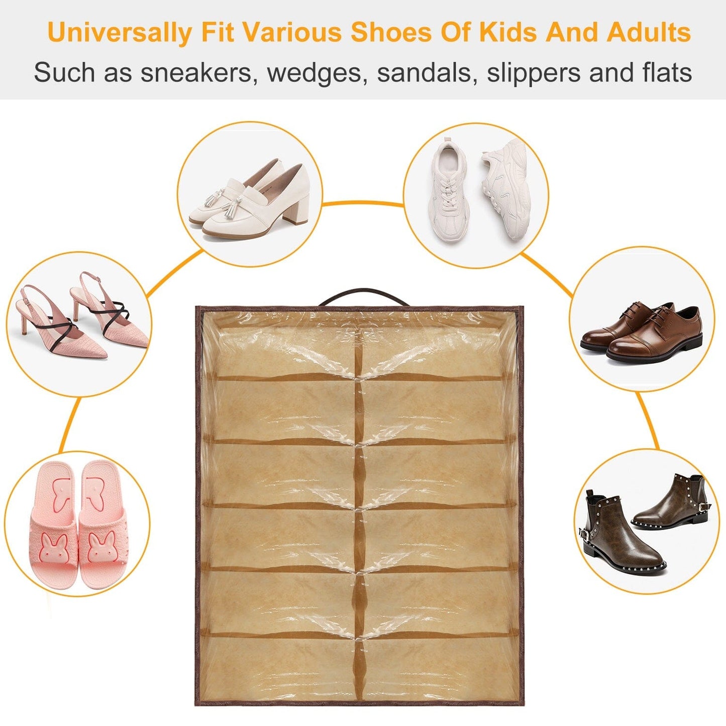 Frendorf | 12 Zellen Unter dem Bett Schuhe Organizer