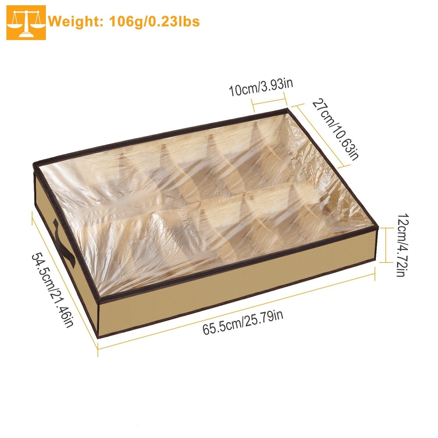 Frendorf | 12 Zellen Unter dem Bett Schuhe Organizer