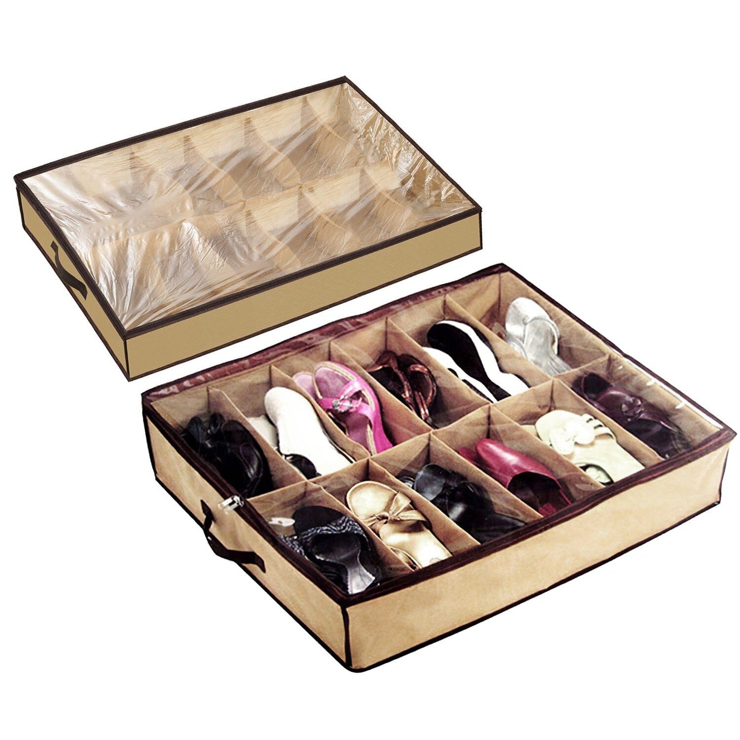 Frendorf | 12 Zellen Unter dem Bett Schuhe Organizer
