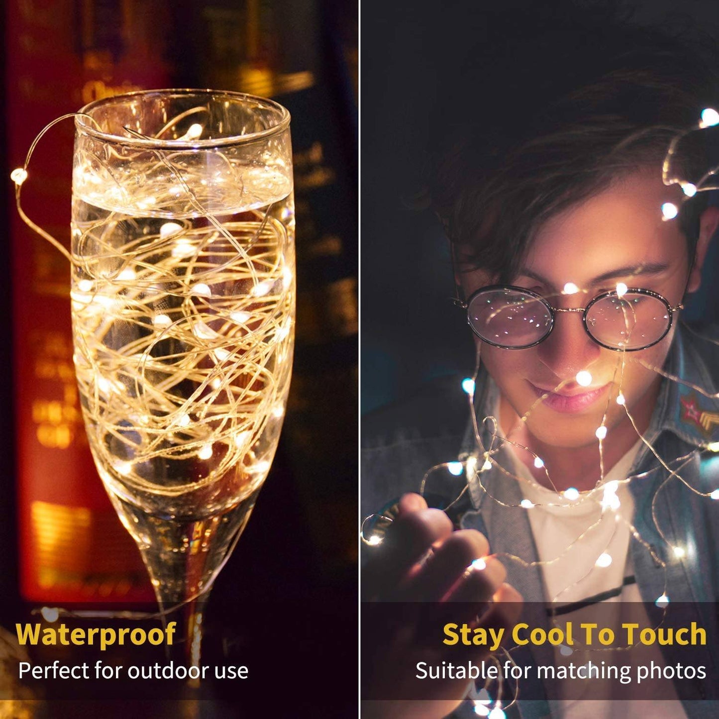 Frendorf | 12er-Pack: LED-Feenlichter batteriebetriebene Lichterkette