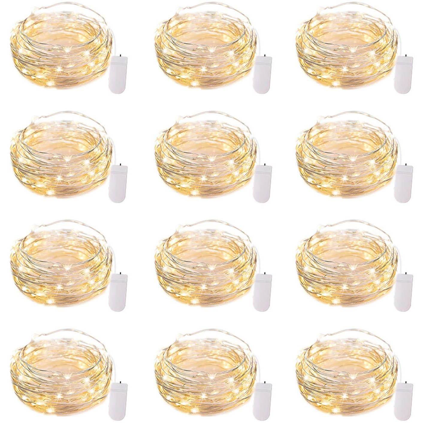 Frendorf | 12er-Pack: LED-Feenlichter batteriebetriebene Lichterkette
