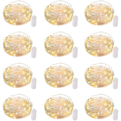 Frendorf | 12er-Pack: LED-Feenlichter batteriebetriebene Lichterkette