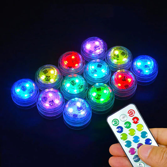 Frendorf | 12-teilige: LED RGB Tauchlicht Fernbedienung Dekoratives Licht