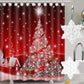 Frendorf | 12-Teile: Weihnachts-Duschvorhang Anti-Rost Haken