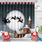 Frendorf | 12-Teile: Weihnachts-Duschvorhang Anti-Rost Haken