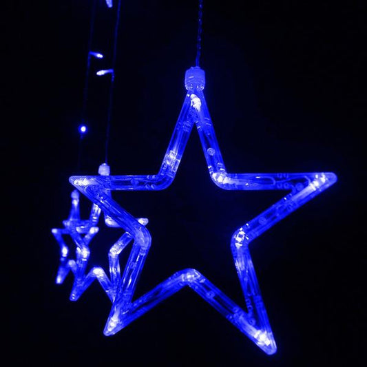 Frendorf | 12 Sterne 138 LED Vorhang Lichterkette