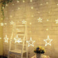 Frendorf | 12 Sterne 138 LED Vorhang Lichterkette