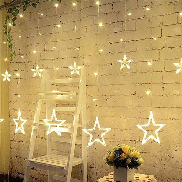 Frendorf | 12 Sterne 138 LED Vorhang Lichterkette