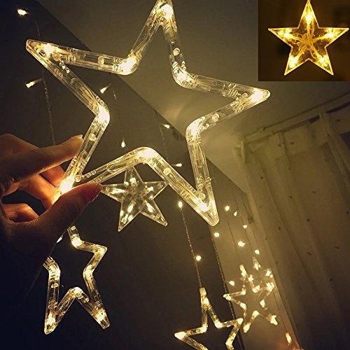Frendorf | 12 Sterne 138 LED Vorhang Lichterkette