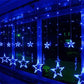 Frendorf | 12 Sterne 138 LED Vorhang Lichterkette