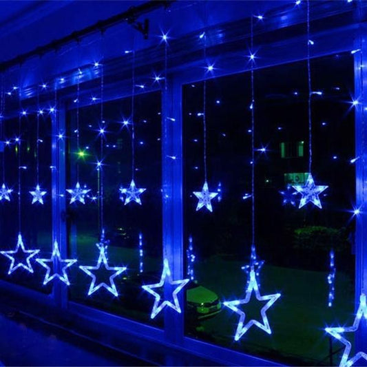 Frendorf | 12 Sterne 138 LED Vorhang Lichterkette