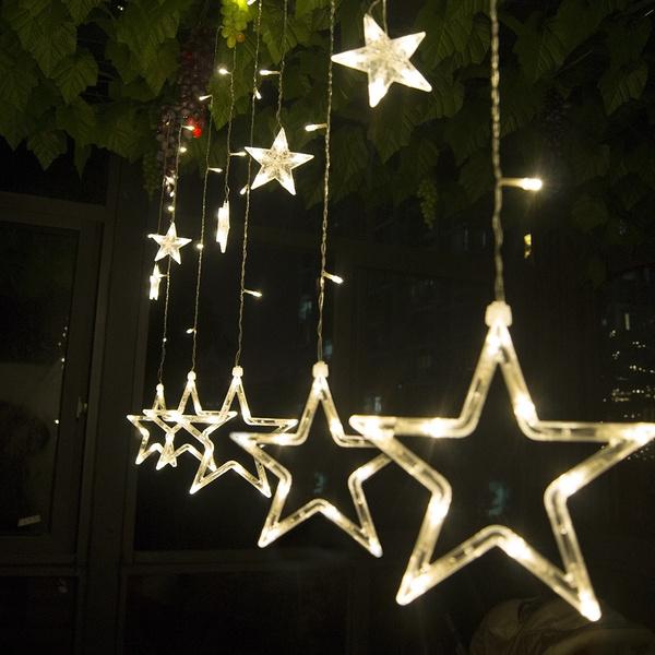 Frendorf | 12 Sterne 138 LED Vorhang Lichterkette