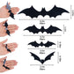 Frendorf | 120-Teile: 3D Fledermaus Halloween Dekorationsaufkleber