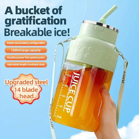 Frendorf | 1200ml tragbarer Fruchtsaftmixer – Mixen & trinken bei Picknick oder Workout