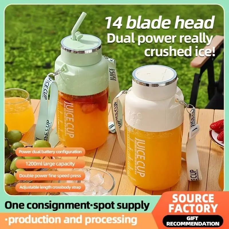 Frendorf | 1200ml tragbarer Fruchtsaftmixer – Mixen & trinken bei Picknick oder Workout