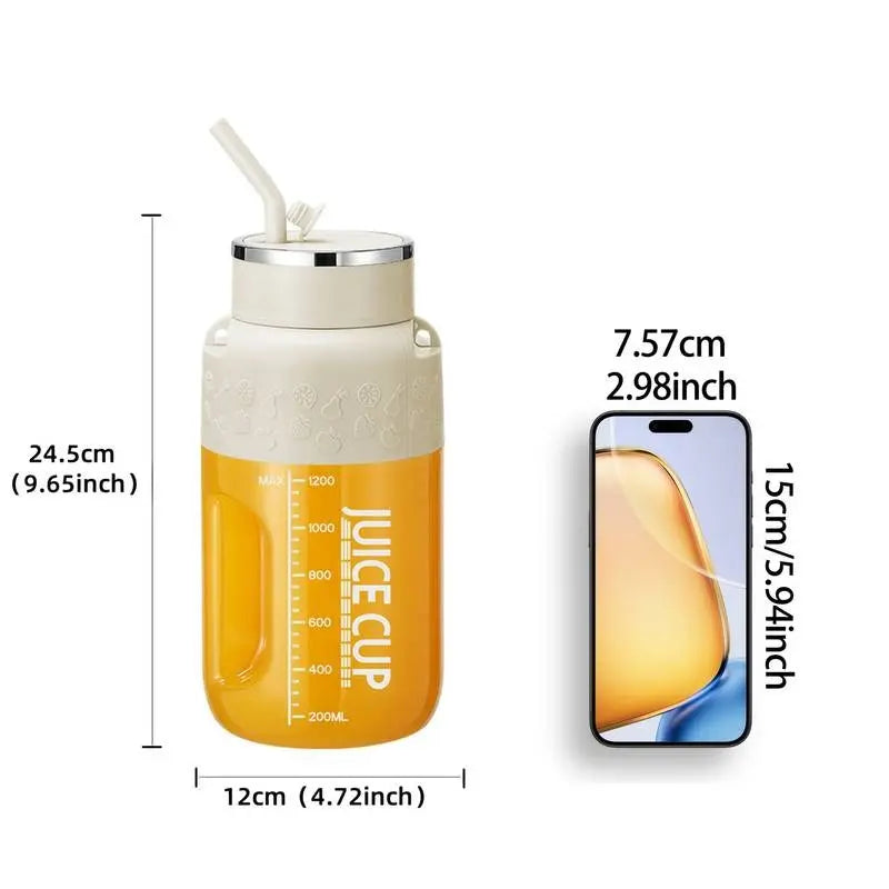 Frendorf | 1200ml tragbarer Fruchtsaftmixer – Mixen & trinken bei Picknick oder Workout