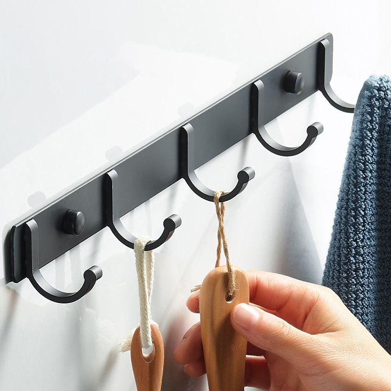 Frendorf | Modernes Badezimmer Zubehör Set Silber/Schwarz Badezimmer Accessoire Kit