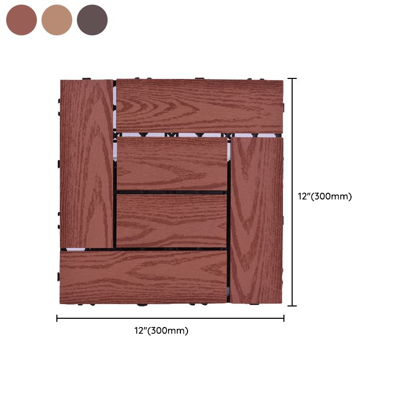 Frendorf | 11 Pack 12" X 12" Quadratische Deck-/Terrassenfliesen Snap Fit für Außenpatiofliesen