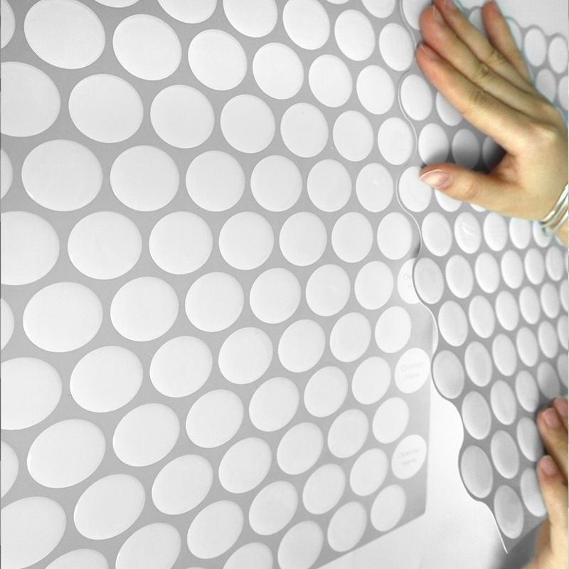 Frendorf | Moderne Peel and Stick Fliesen PVC Penny Round Peel and Stick Rückwandfliesen