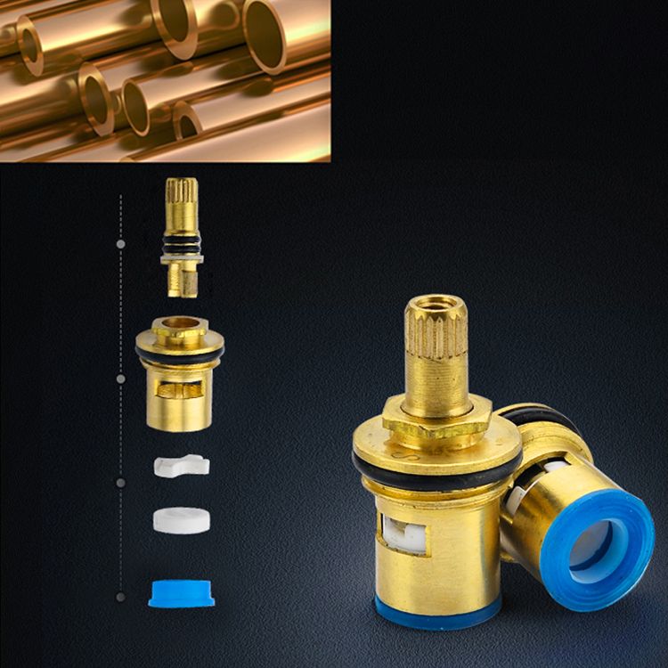 Frendorf | Zeitgenössischer Centerset Wasserhahn Knopfgriff Niedriger Bogen Massivmessing Wasserhahn