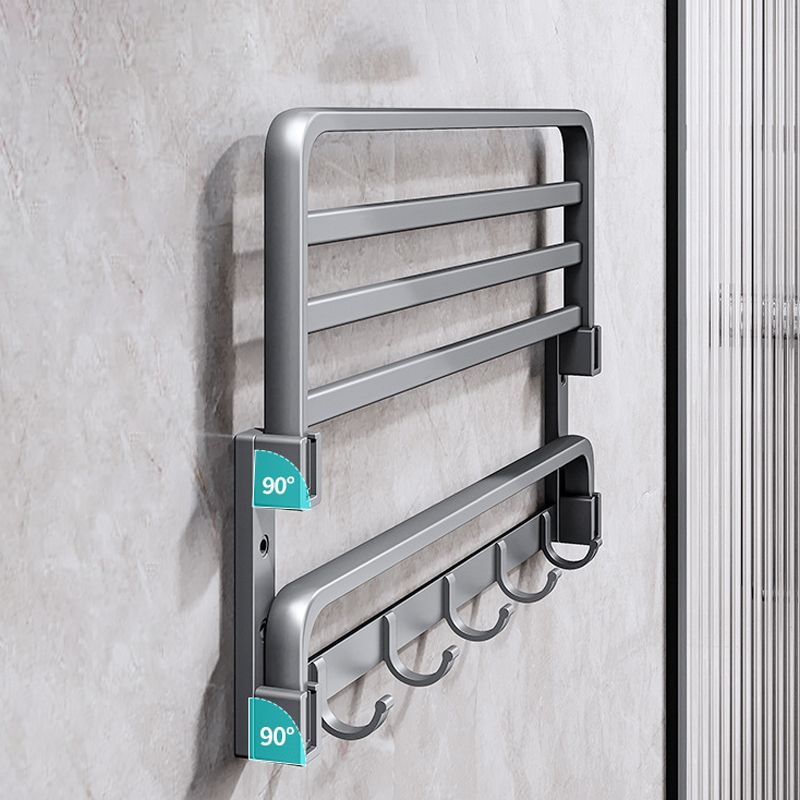 Frendorf | Moderne Badezimmer Zubehör Hardware Set Graue Handtuchstange Badregal Bad Hardware Set