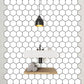 Frendorf | Peel and Stick Fliesen Hexagonale Kunststoff Wasserdichte Peel & Stick Fliese für Dusche 2-Pack
