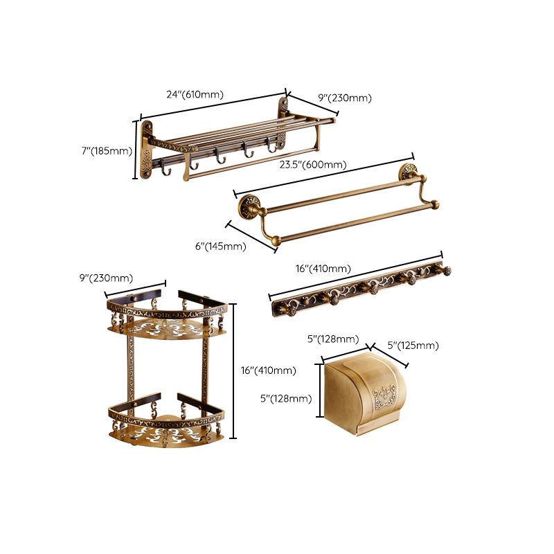 Frendorf | Traditionelles Badezimmer-Zubehör Hardware-Set Messing Badezimmer Hardware