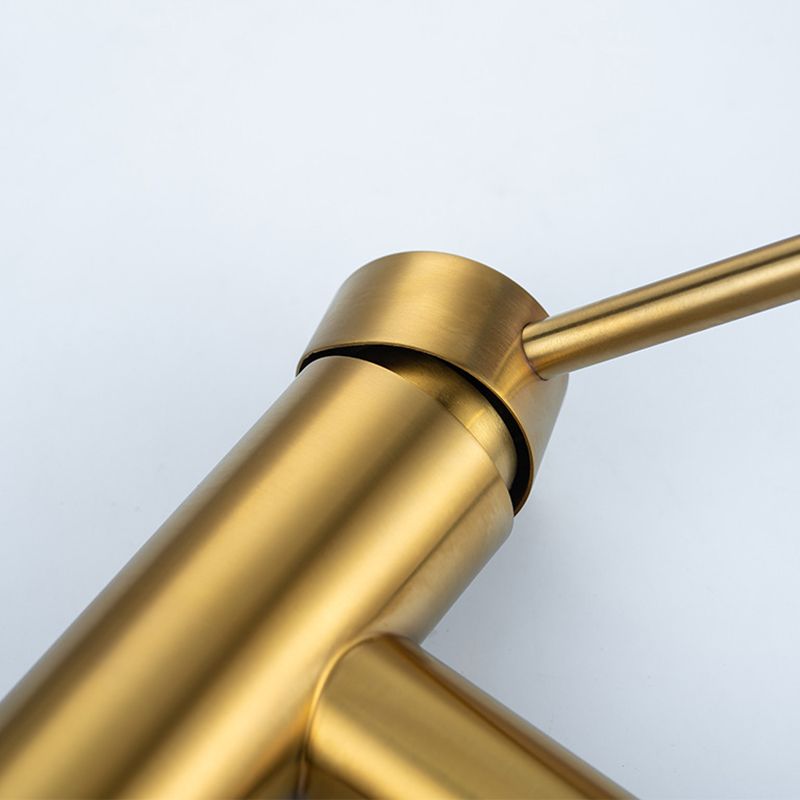 Frendorf | 1-Handgriff Gold Nickel Weitlaufende Armatur Einloch Hebel Waschbeckenarmatur mit Abfluss