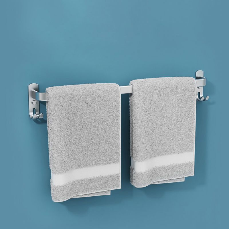 Frendorf | 7-teiliges Badezimmer-Zubehör-Set Modernes Aluminium-Badezimmer-Set in Silber