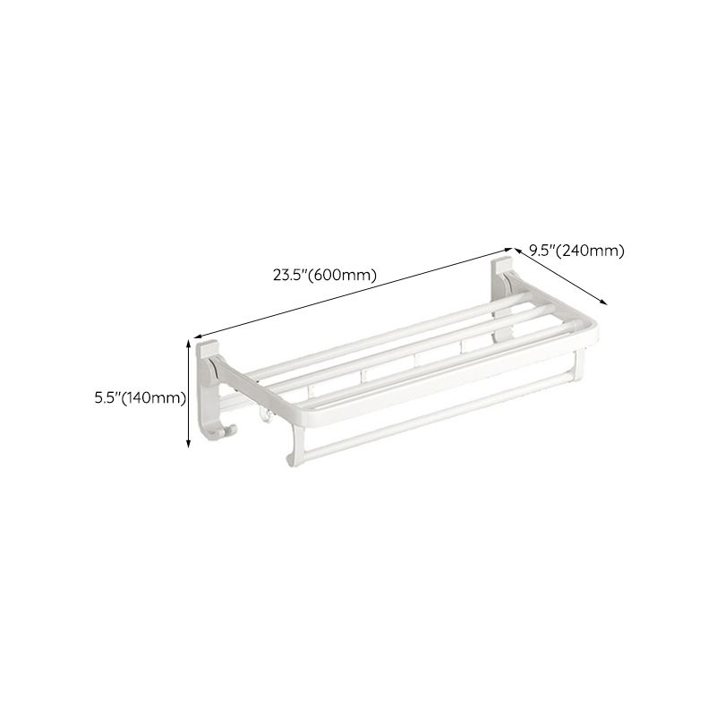 Frendorf | Weißes Badezimmer Zubehör Set Zeitgemäßes Aluminium Badezimmer Zubehör Kit mit Handtuchhalter