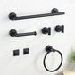 Frendorf | Modernes Badezimmer-Hardware-Set aus Edelstahl Gebürstetes Chrom Handtuchstange/Ring & Bademantel-Haken