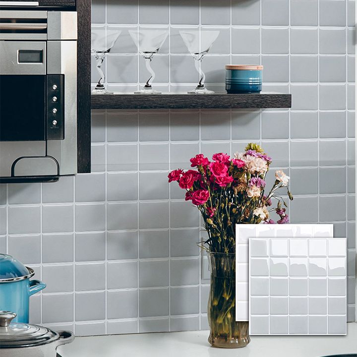 Frendorf | Weiße Mosaik Peel & Stick Fliese Wasserfeste Küchenrückwand Tapete