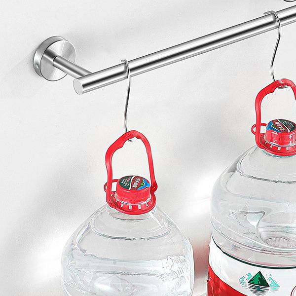 Frendorf | Modernes Badezimmer-Hardware-Set aus Edelstahl Gebürstetes Chrom Handtuchstange/Ring & Bademantel-Haken