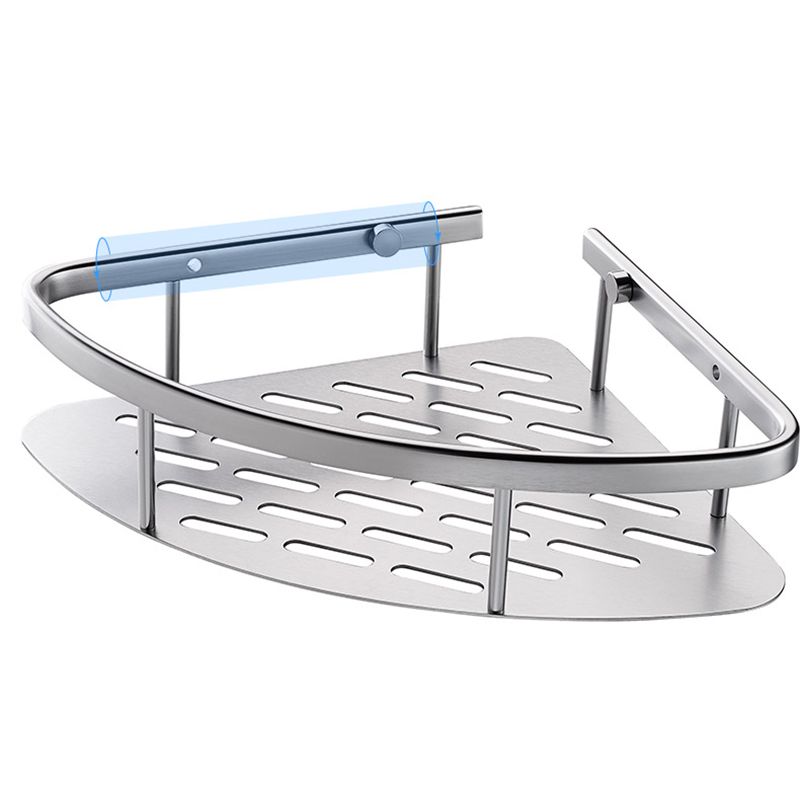 Frendorf | 3-teiliges modernes Badezimmer-Accessoire-Set Aluminium-Badregal in Silber