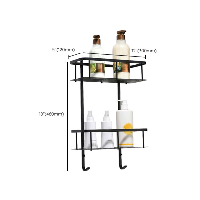 Frendorf | Modern Classic Badzubehörset aus Edelstahl Matt Schwarz Bademantelhaken/Handtuchring Bar