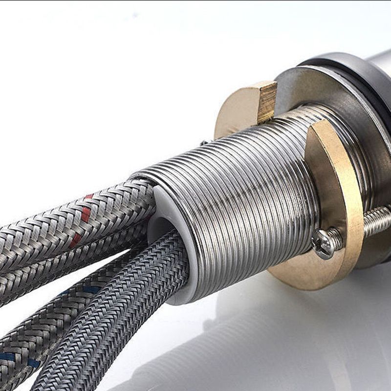 Frendorf | Ausziehbarer einfacher Badezimmer-Waschtischarmatur 1 Loch Einhebelarmatur