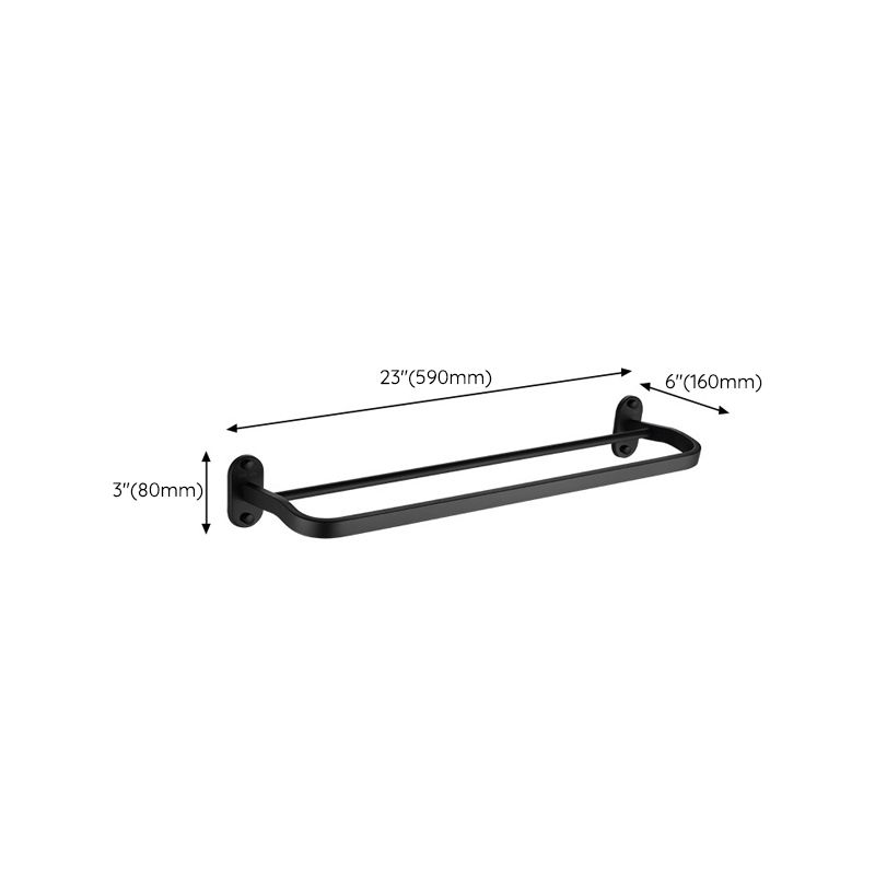 Frendorf | Modernes Badezimmer Zubehör Set Badeablage Handtuchhalter Matt Schwarz Bad Hardware Set